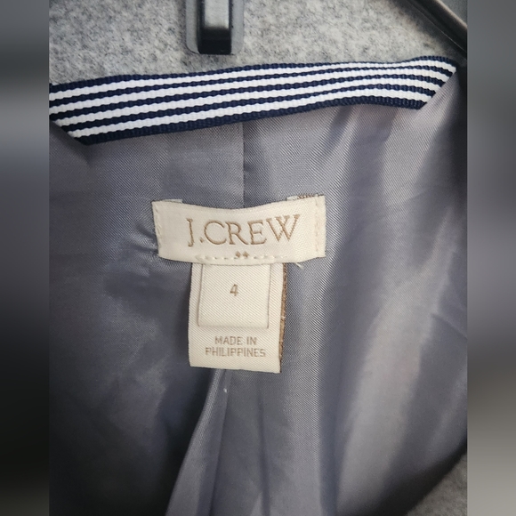 J. Crew Gray Wool Cocoon Coat, size 4 - Picture 9 of 11